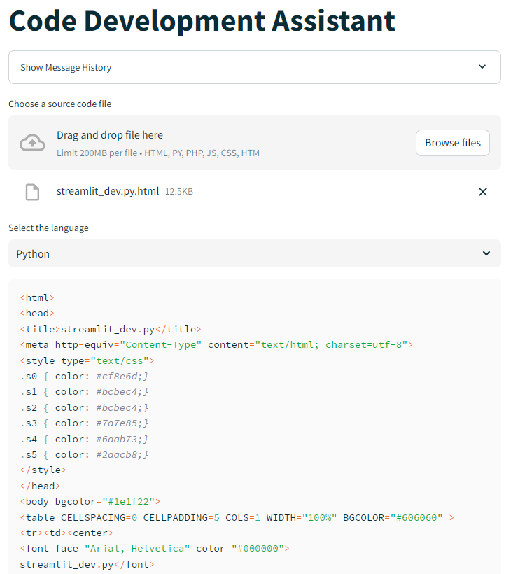 Code Development Assistant