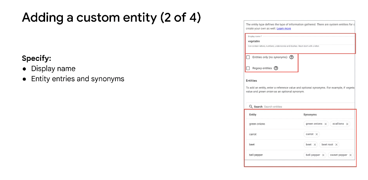 Adding Custom Entity in DialogflowCX