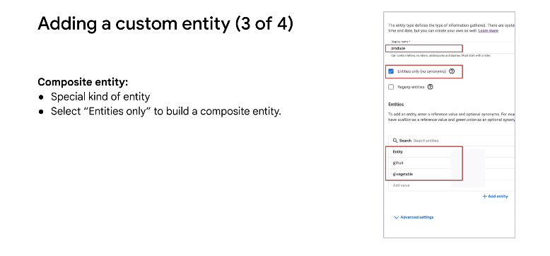 Adding Special Custom Entity in DialogflowCX