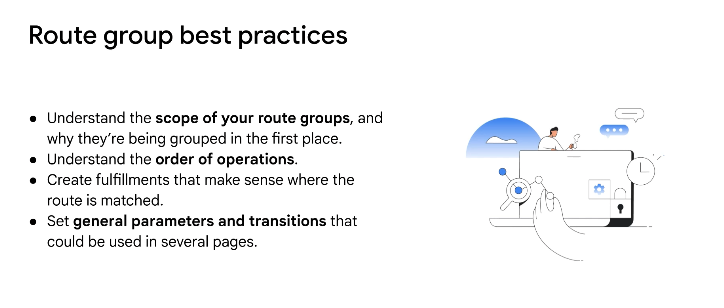 Route group best practices in DialogflowCX