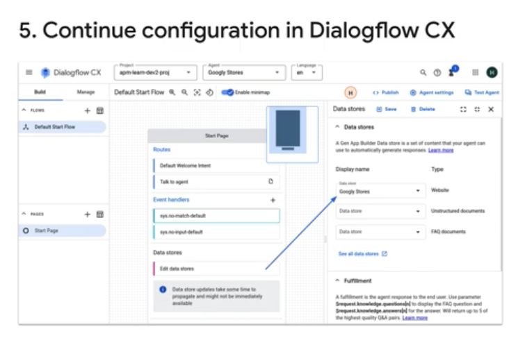 Configuration in DialogflowCX