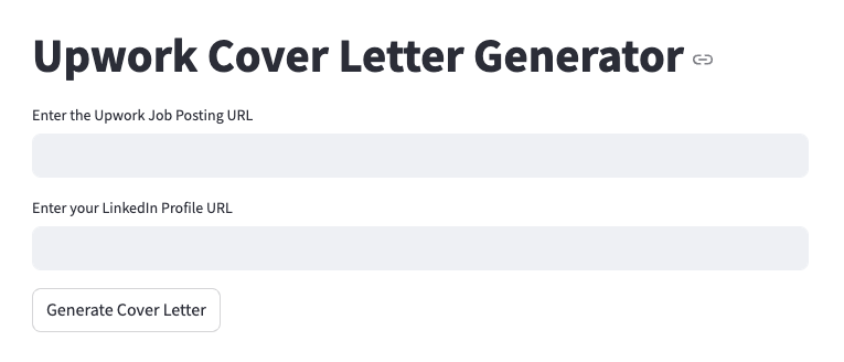 Upwork cover letter generator with CrewAI and Streamlit