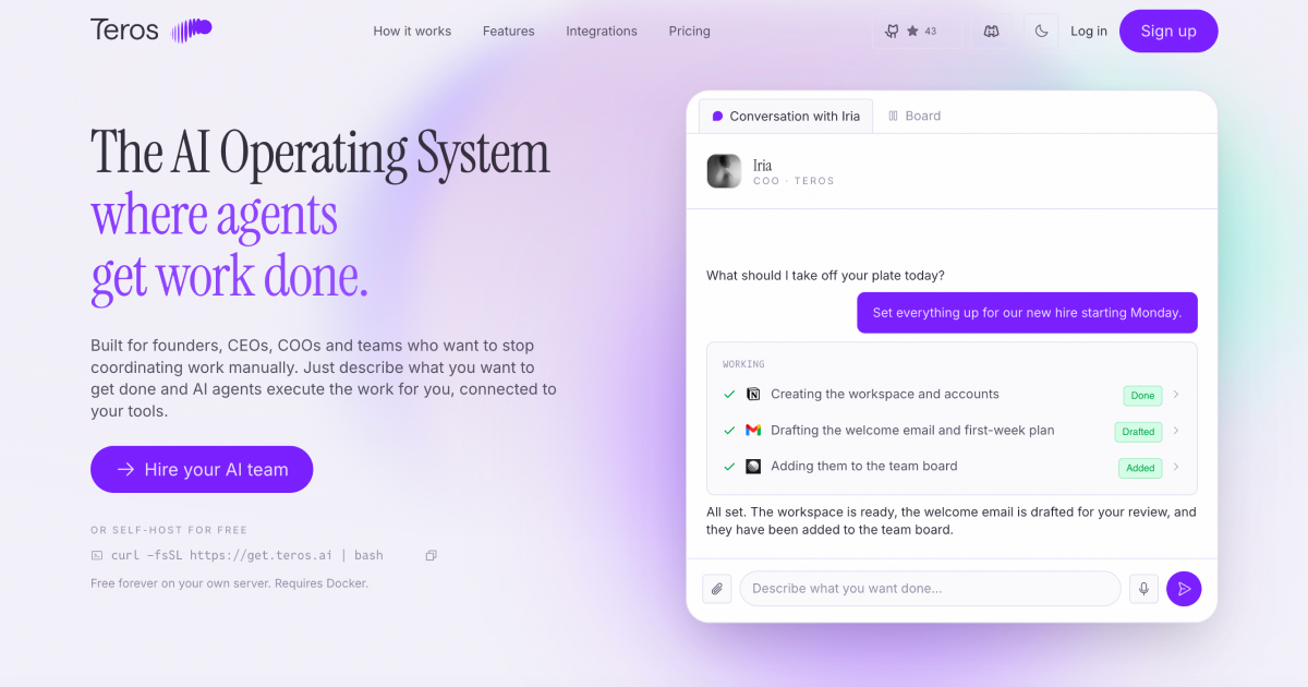 Teros — The AI Operating System where agents get work done